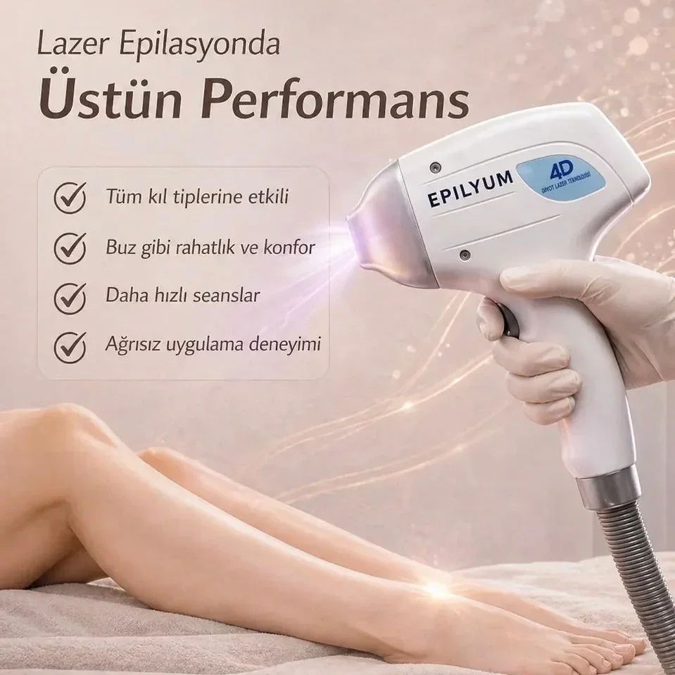 Epilyum lazer cihazının uygulama başlığı
